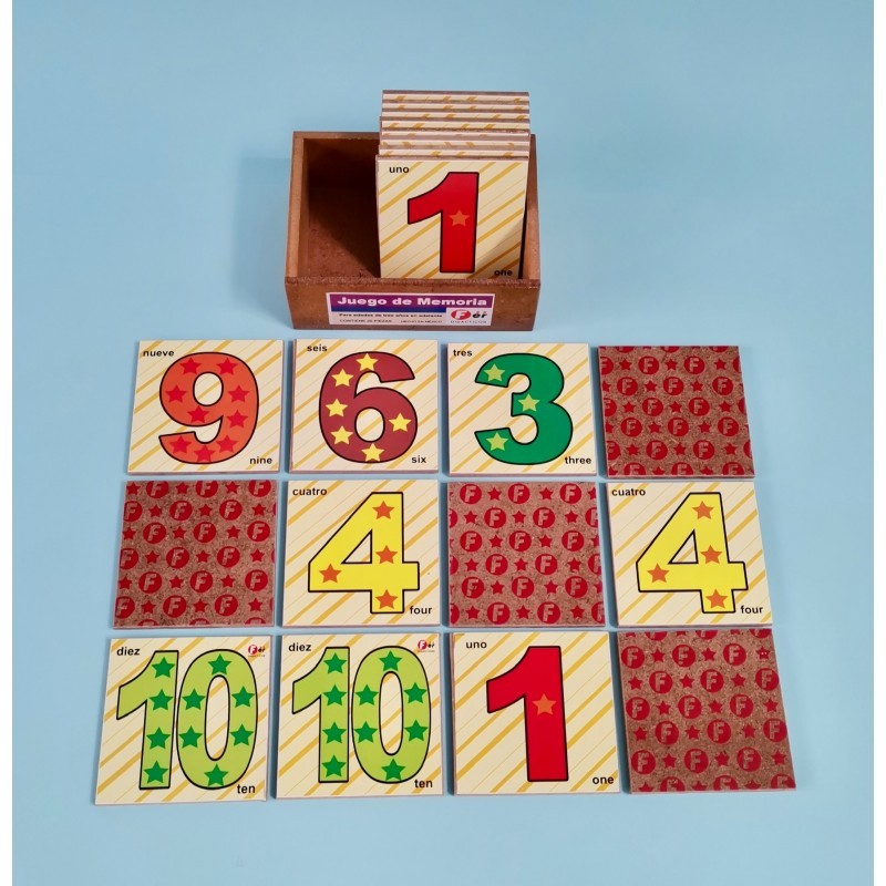 Juego de memoria Números 1-10
